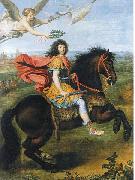 Pierre Mignard Louis XIV of France riding a horse oil